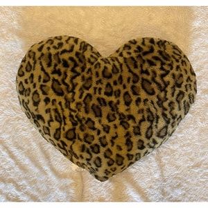 Animal Print Heart Pillow